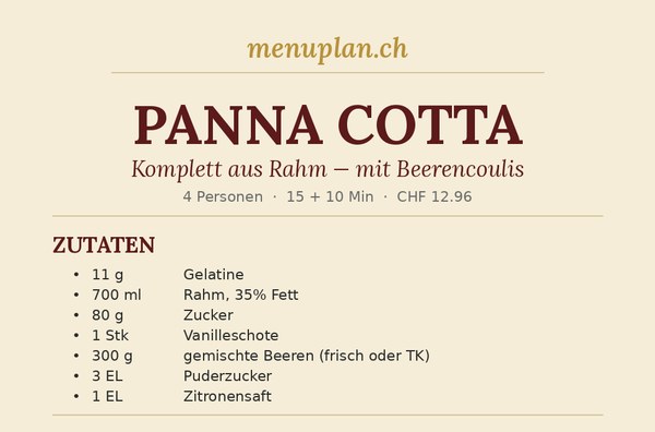 Panna Cotta mit Beerencoulis