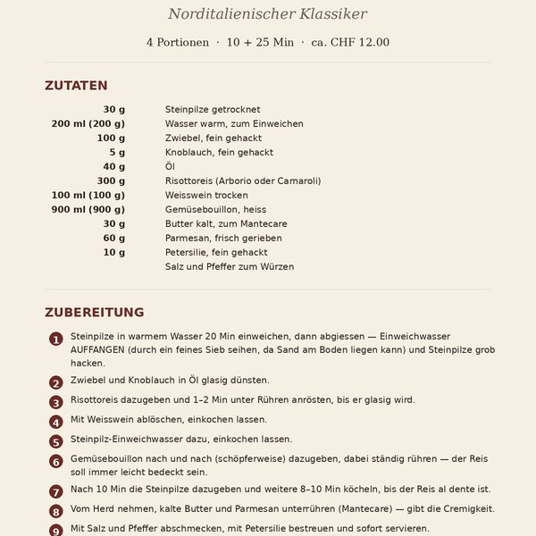 Steinpilz-Risotto